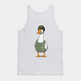 Duck Soldier Helmet Tank Top